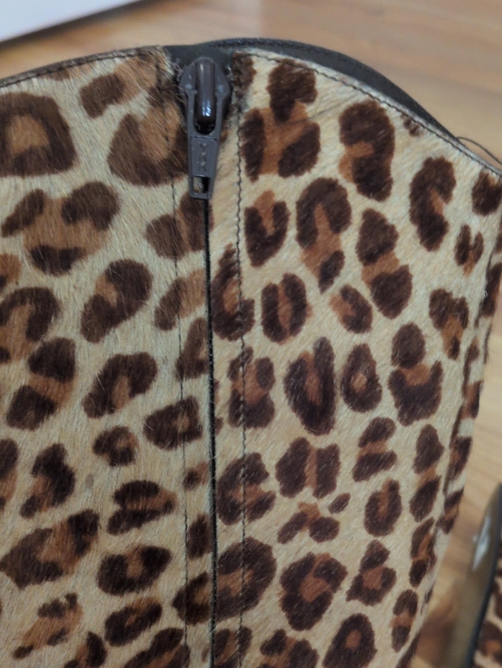 Dolce Vita Animal Print Square Toe Boots - Picture 7 of 12